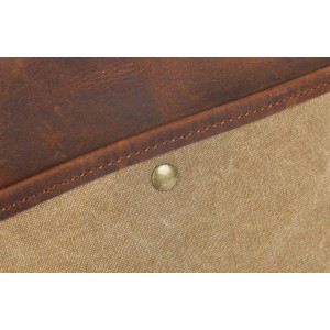 AT1 MESSENGER I VINTAGE™ Mallette porte-documents en canvas et cuir naturel, sac à bandoulière 5 couleurs 